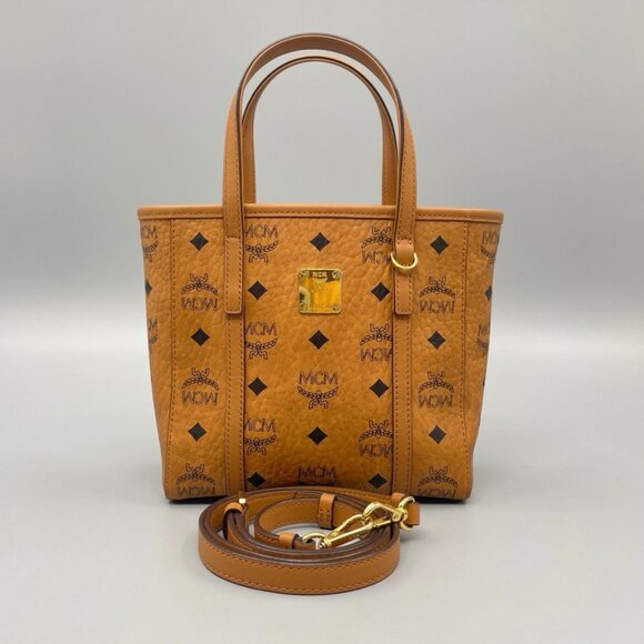 Authentic MCM Classic Monogram Printed Basket Tote Bag for Women (Brown) - Picture 1 of 5